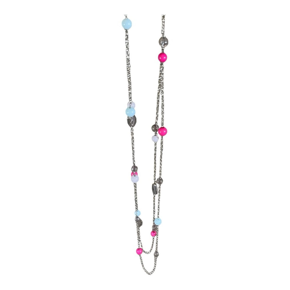 Paparazzi Necklace Silver Pink Light‎ Blue White Accessories Compete your Look - Picture 4 of 10